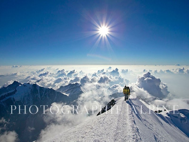 Arrivée au sommet du Mont-Blanc