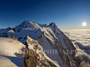 Cordée sur l'arête Midi Plan au couchant