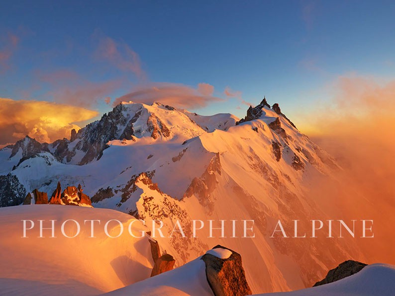 Couchant sur les aiguilles du Midi